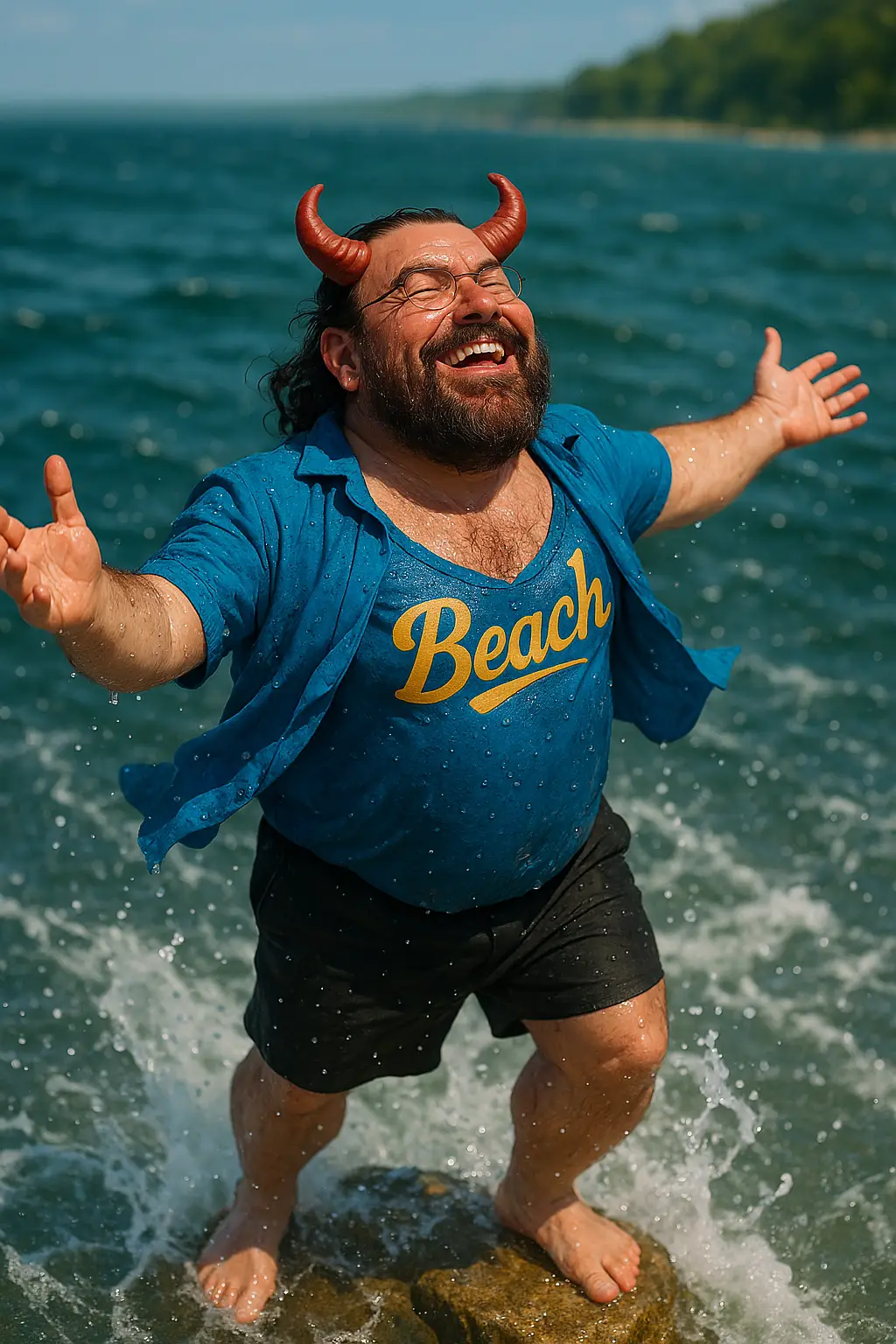 Hombre en la playa